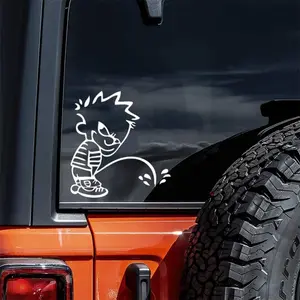 Pack Pe Boy Humor Vinyl Decal  ."x."Funny Fuel Cap Sticker for Cars, Toilets, Bumper Increase Fun Auto Parts|#AZ (White)