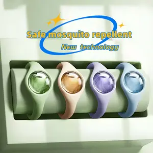 Safe Mosquito Repellent Bracelet DEET-Free Non-Toxic Plant-Based Essential Oils Waterproof Silicone Band for Kids & Adults Long-Lasting Outdoor Camping Travel Protection