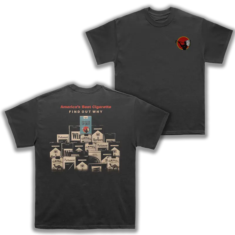 american spirit cigarette t shirt Unisex T-shirt. Spirit. Cigarettes. Gift for Him. Gift for Her needle stitching on sleeves and bottom hem 1 thick collar with double American Spirit Tee  Proper