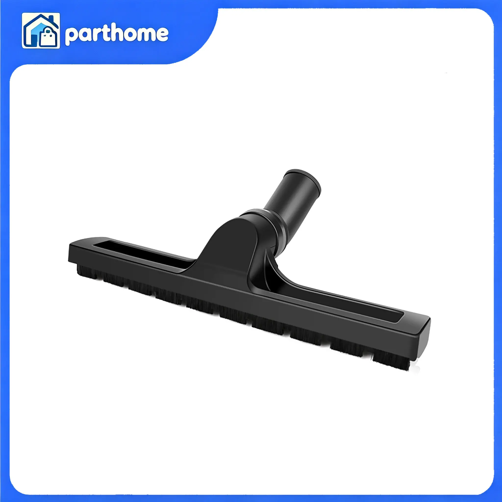 12-in Universal Swivel Neck Vacuum Cleaner Floor Brush Head Tool, 360-Degree Rotatable Attachment with Long Service Life