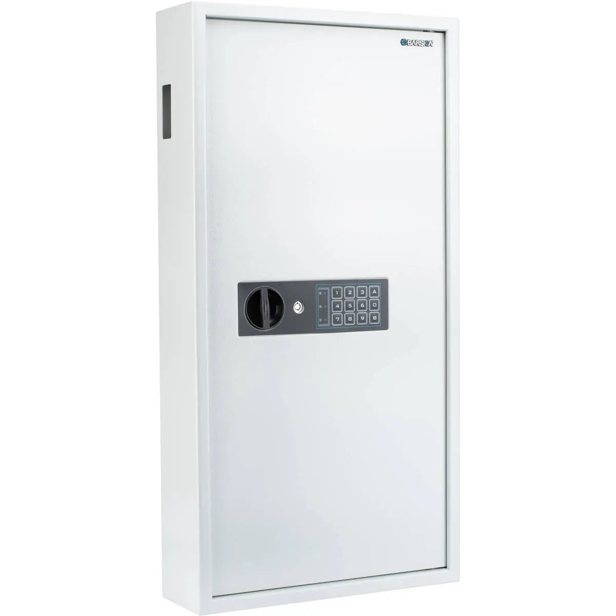 Barska 180 Key Dual Lock Deadbolt Cabinet Digital Keypad Wall Safe, White