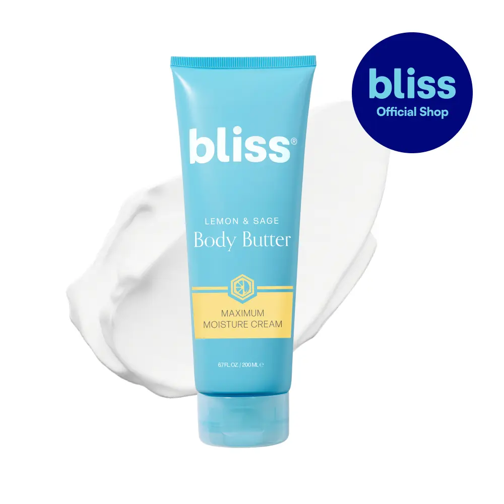 Bliss Lemon and Sage Body Butter - Iconic Scent with Shea Butter and Coconut Oil for Long-Lasting Maximum Moisture - Body Lotion for Smooth, Soft Skin - Vegan and Cruelty-Free - 6.7 Fl Oz