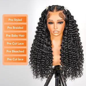 [Flash Sale] Wiggins Hair Glueless Loose Deep Wave Pre Braided Wig 13x6 Lace Front Wigs Human Hair Pre Braided Stylist Wig Pre Cut Lace Ready to Go Wig