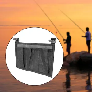 Nylon Mesh Pouch, Drawstring Bags for Travel, Camping Hammock, Kayak, Fishng Boat Tools Tackles Gear Storage Side Pouch Accessories