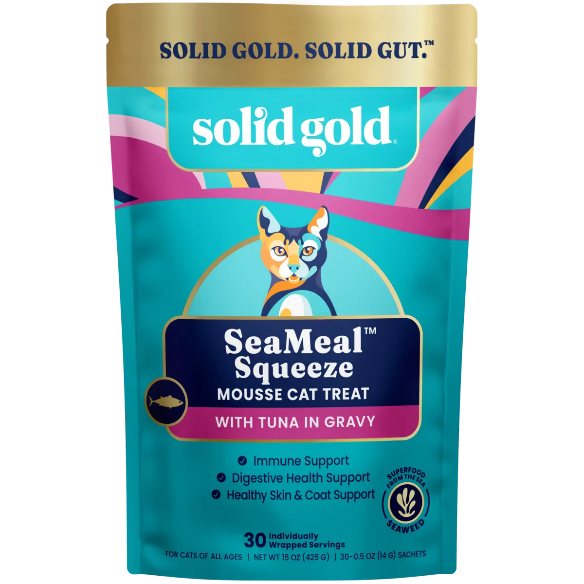 Solid Gold SeaMeal™ Tuna Squeeze Mousse Treat for Cats