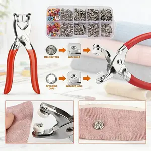 Snap Button Kit 100 Set with Pliers Tool Kit for Sewing DIY Crafts Clothing Hats Bags Supplies Eco-Copper Fasteners Rust-Resistant Durable 2026 New Year Gift TikTok Shop Deals - Business Embroidering Design