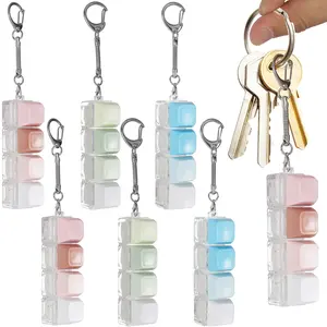 3/6 Pack Keyboard Toy Crisp Creamy and Silent Stress Relief Clicker Keychain for Adult Boost Focus and Calm Anxiety at Work Travel Ideal Stress Relief Present