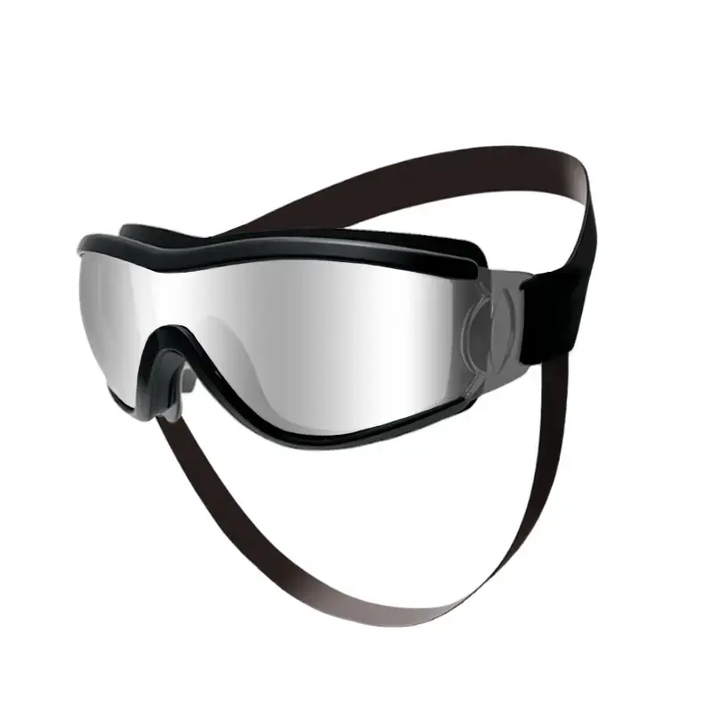 Dog Sunglasses Goggles for Medium-Large Dogs, UV Protection Windproof TPU Frame Pet Eyewear, Outdoor Eye Protection, (M Size)-Black Frame-Silver Lenses, L (15Cm*6.5Cm*6Cm), M (13Cm*5Cm*5.5Cm), Single Pair