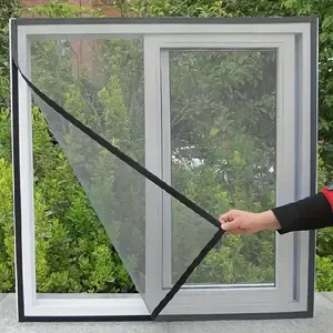 Insect Screen Window Kit, Easy Install Self-Adhesive Mosquito Net with Cuttable Mesh Curtains, Home Insect Repellent Screen Replacement