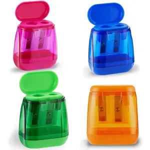 4 count Colored Pencil Sharpener, Manual Pencil Sharpener Dual Holes, for  Adults Students  Class Home Office