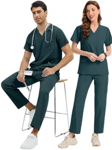 Unisex Scrub Suit 12-color Nurse Uniform Pet Care and Healthcare Workwear Hand Washing Set