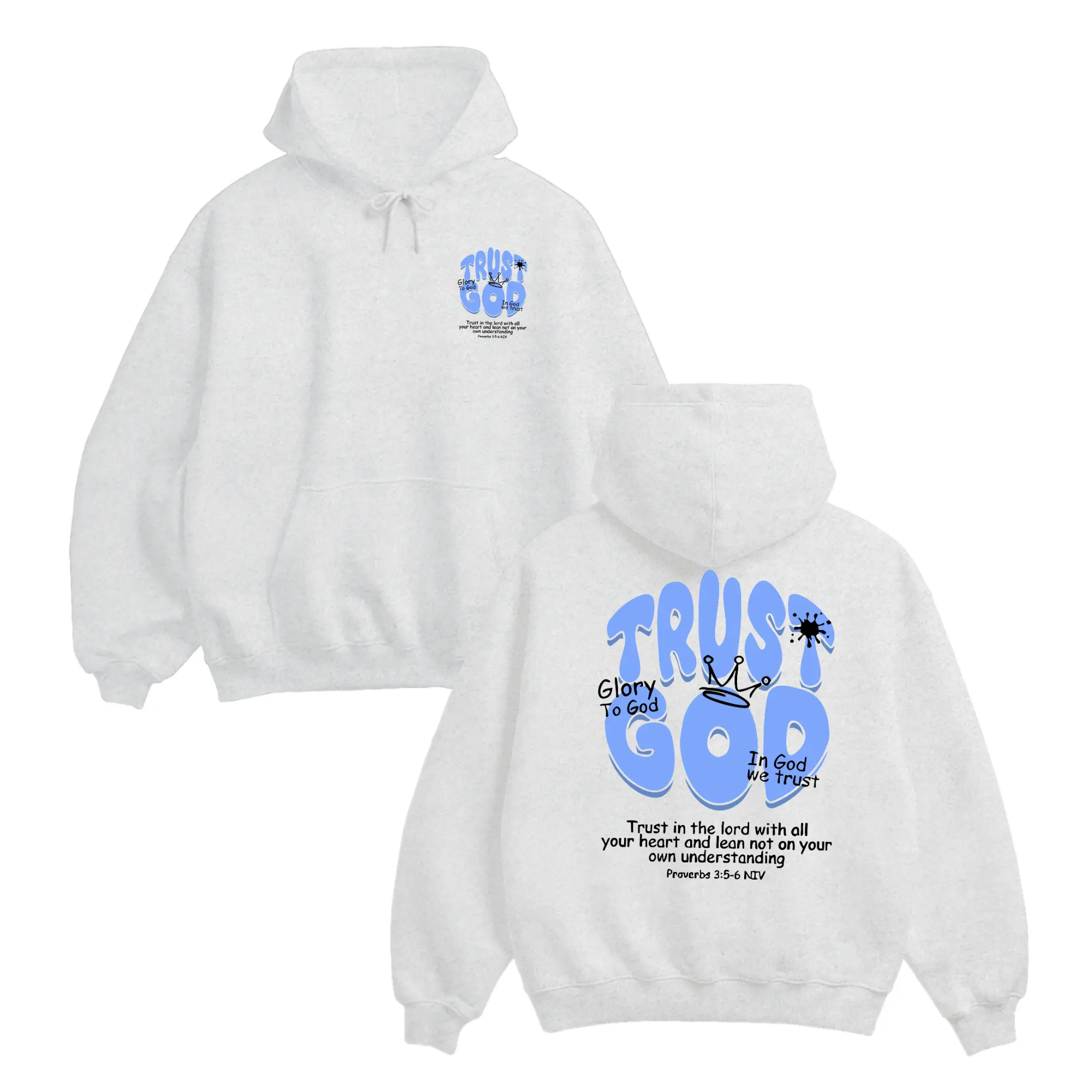 Trust God Hoodie For Men For Women, Christian Graphic Hoodie, Breathable Fabric Fit, Oversized Unisex Pullover, Religious Comfort Wear
