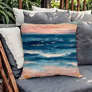 2PCs Pillowcase Set Regular Arrangement Breathable Wave Pattern Series Without Pillow Insert