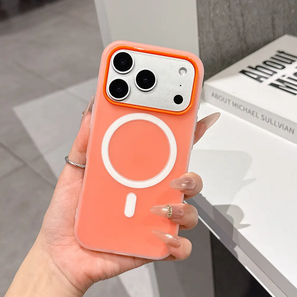 Suitable for iPhone 16/16 Plus/16 Pro/16 Pro Max/16E/17/17Air/17 Pro/17 Pro Max/17E colorful Bright colors Magnetic two-in-one protective phone case
