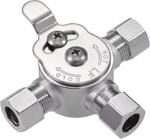 1 count Below Deck Mixing Valve,3/8" Compression LF Brass ,Thermostatic mixing valve for hot and cold water,Compression Sleeve and Nuts Included.