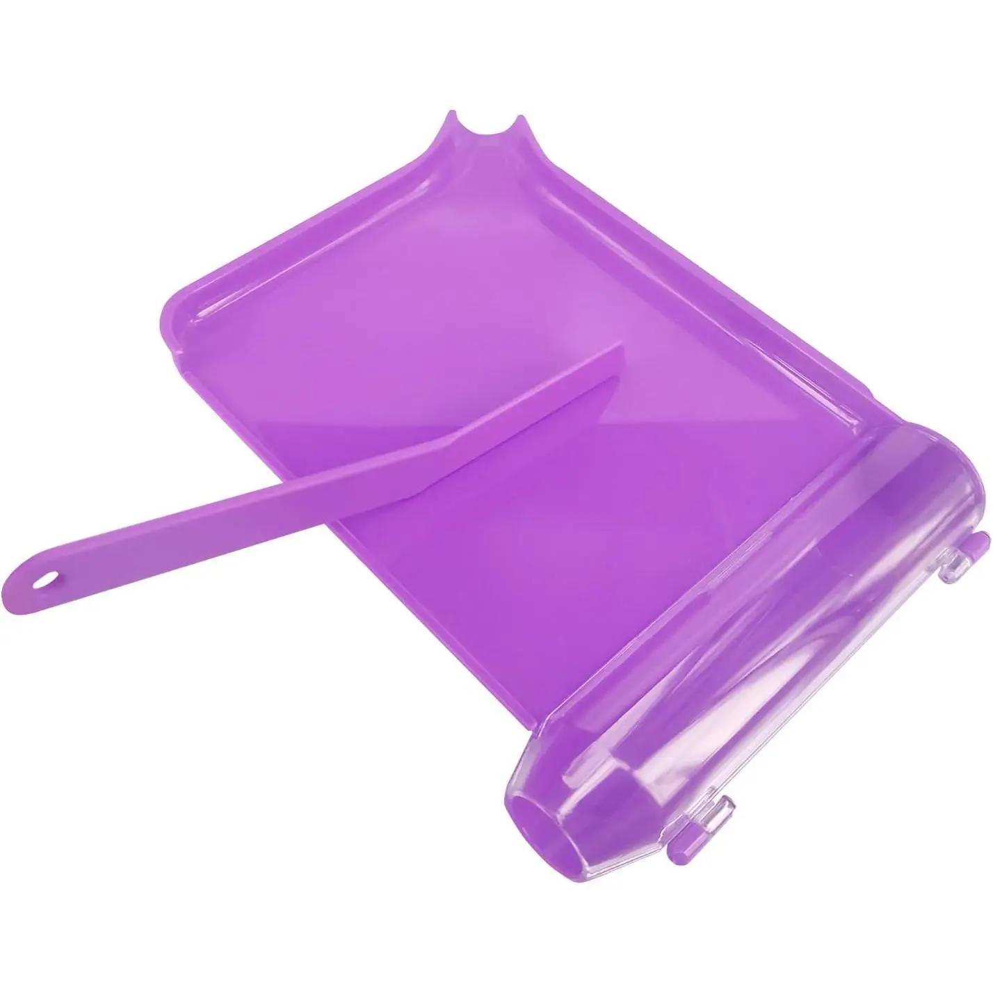 Medarchitect Basic Left-Hand L-Shape Purple Pill Counting Tray with Spatula - Sanitary Pill Organizer for Pharmacists