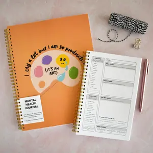 Cry A Lot / Productive Mental Health Journal - Daily Self Care Journal with Check-Ins, Resources, and Coloring