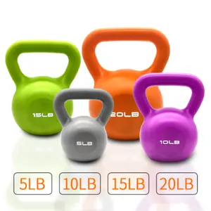Kettlebell Set, Strength Training Kettlebells Weight Set for Women, Vinyl Coated Kettle Bell with Comfortable Grip Wide Handle, Ideal for Home Gym Weight Lifting