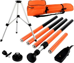 Laser Pole with Tripod,12Ft./3.7M Pole for Laser,1/4"-20 Laser for and Line Laser,Pole and Tripod with 5/8"-11 Threaded Adapter-FLP370B
