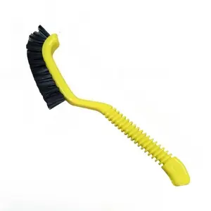 Car Interior Seam Brush, Dust Removal Gap Brush, Plastic Handle Bent Brush, Gentle on Car, Ideal for Cleaning Tight Spaces