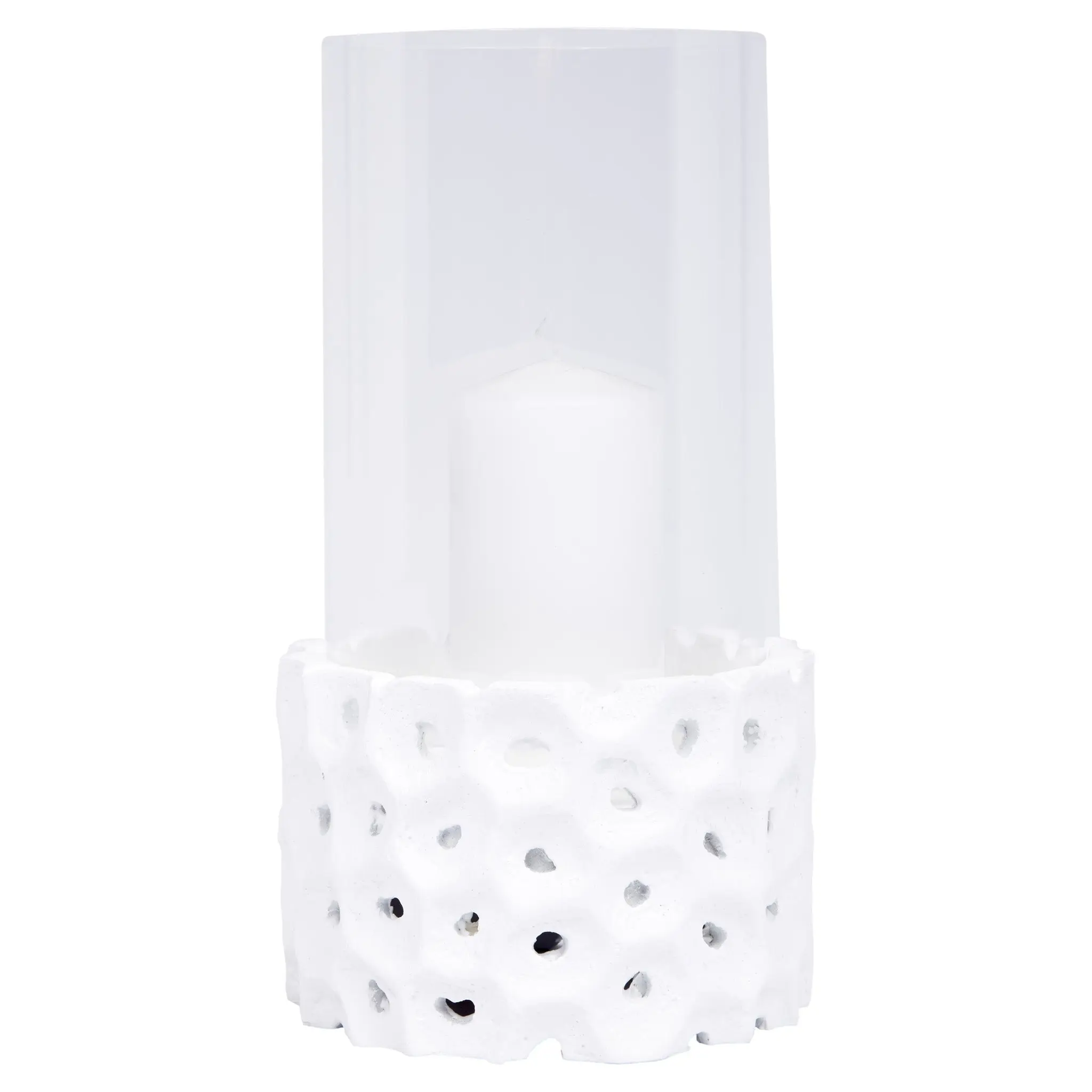 Emmet White Gesso Candleholder