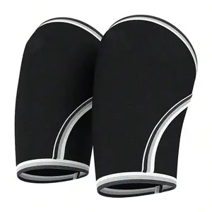 Knee Sleeves (Pair) 7MM Neoprene Compression Knee Braces For Heavy-Lifting Weightlifting Squats Gym Cross Training Knee Support Leg Supporter Leg Band