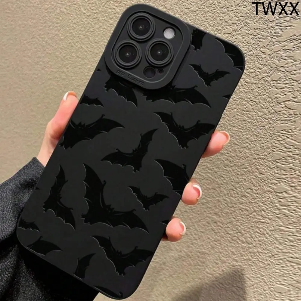 Bat Black Eye Full-Screen Smartphone Case - Shock-Absorbent PC+TPU Protection Accessory for iPhone 16 Pro Max,16,16E,SE4,15 Pro,15,14 Plus,14 Max,14,13,12 Pro,12,11 Max,11,X,XS Max,XS,XR,8 Plus,8,7 Plus,7