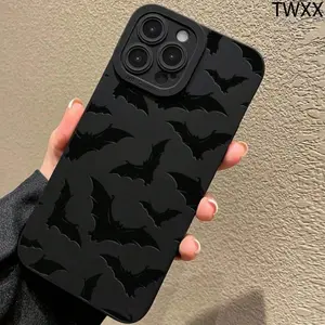 Full screen cool little bat black eye phone case for iPhone15 14 13 12 11 x xs xr xsmax 7 8 7P 8P pro max full screen cool little bat black eye phone case for iPhone16promax, SE4/ 16E, 16 15pro 14PLUS 13 12Pro 11 Pro Max X XSMAX