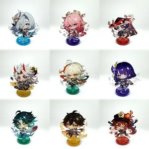 Genshin lmpact Anime Figure Zhongli Xiao HutaoAcrylic Stand Model Plate 10cm Desk Decor Standing Sign Game Fans Gift