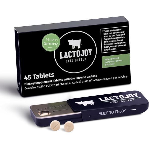 Lactase Pills 14,500 IU Powerful Lactase Enzyme Supplement for Lactose Intolerance Improved Digestion Ultra Pure Lactase No Silicon Dioxide No Artificial Flavors No Sucralose Dairy Digestive Support 45 Pieces