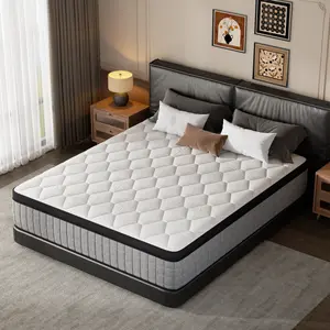 Premium 12" White Hybrid Mattress with Memory Foam – Medium Firm Support, Multiple Sizes & Effortless Home Delivery