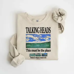 Talking Heads Graphic SweatShirt This Must Be the Place Lyric Tee 70s Rock Inspired Sweater
