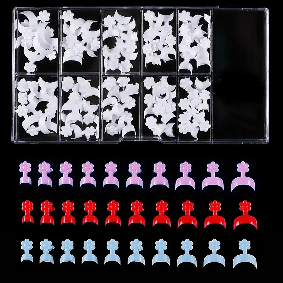 100Pcs Short French Nail Tips, Half Well Cover False Tips Press on Nails for Manicure Decoration