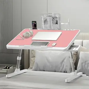 Lap Desk Bed Tray Table, Adjustable Laptop Stand for Bed with USB/ Light/ Fan/ Drawer, Portable Laptop Desk Table for Bed/ Couch/ Sofa/ Reading/ Writing, Bed Trays for Eating And Laptops The perfect gift choice for Christmas and New Year.