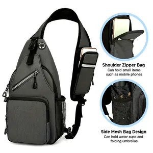 Multi-functional Crossbody Bag with Large Capacity for Men and Women,Stylish Waterproof Sling Bag for Travel and Work