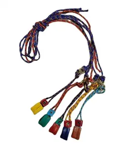 Amarrodores Tejidas Tie Cords For Rooster 5 Pcs Gallo Fino Colorful Rope Ties with Vibrant Ends for Animals