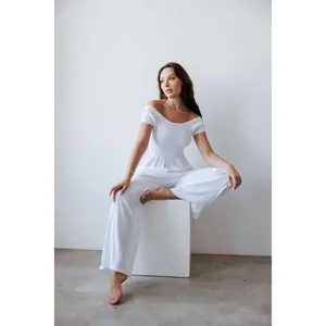 Women's Boho Linen Wide Leg Jumpsuit for Women