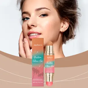 zephoco Butter Glow & Go Multiuse Stick, Dual-Ended Bronzer & Blush Stick, All-in-One Makeup Stick