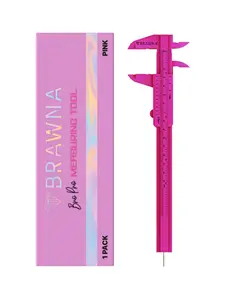 BRAWNA Brow Pro Measuring Tool - Double Scale Pink Caliper -  Mapping - PMU, Microblading Supplies - Assorted refectocil eyebrow lamination