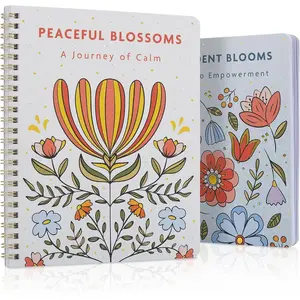 Beautiful Adult Coloring Book Set of 2 for Relaxation - Affirmation and Inspirational Books Making it a Great Gift - Perfect Stress-Relieving Books Fun to Color for Women
