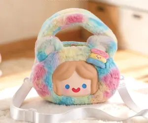 RICO Cute Animal Series plush bag Bunny Plush Dolls，Soft Furry Collectibles，Stuffed Animal