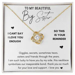 Charm necklace to my sister, sister birthday gift from sister, big sister Christmas gift sister jewelry, to my big sister, sister present