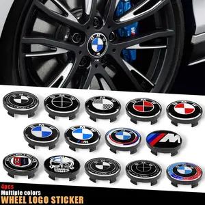 4pcs 60mm Car Styling Wheel Center Hub Cap Decal Stickers Emblem Badge For BMW M Performance E36 E46 E60 E90 E91 E92 M3 Auto Hub cover Accessories Car Decals