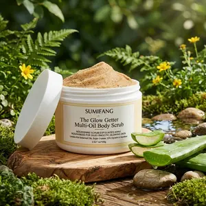 SUMIFANG The Glow Getter Body Scrub 100g | Plant essential oils + sugar crystals gently exfoliate to reveal radiance | 20% glycerin + squalane deeply moisturize for silky, glowing skin