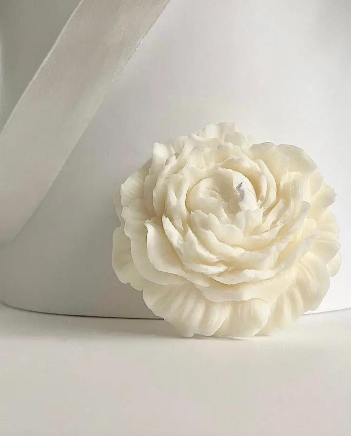 Peony Decorative Candle, Home Decor Accent for Living Room & Bedroom