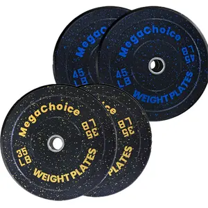 Garvee 2-Inch Bumper Plates High Bounce, Olympi Weight Plate Set (2*45+2*35）, Barbell Weight Plates Set for Home Gym, Colored Weights Rubber Strength Training Plate for Weight Lifting (160lbs )