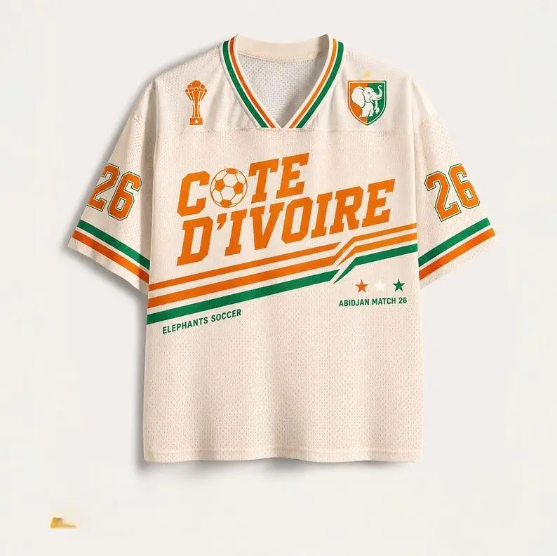 Côte D'Ivoire Soccer Jersey, Ivory Coast Retro Shirt, Elephants Football Fan Gift