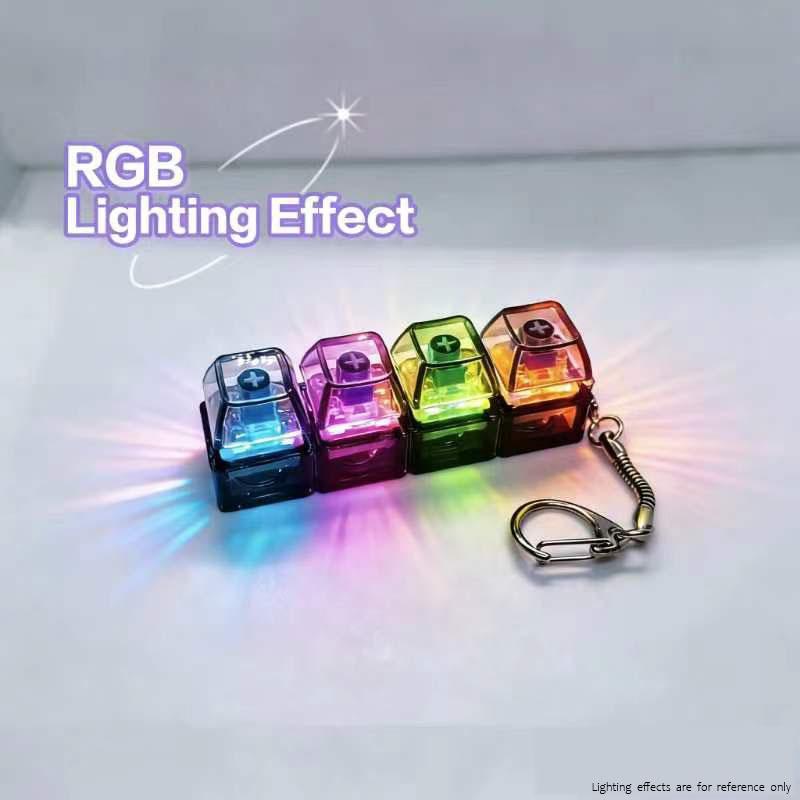 September Laurel IlluLuminous Mechanical Keyboard Keychain, Clicky Decompression Fidget Toy, Glowing Stress Relief Key Button, Mini Keyboard Switch Keyring, Portable Anxiety Relief Gadget, Trendy Desk Toy Gift for Men & Women September Laurel IlluLuminous Mechanical Keyboard Keychain, Clicky Decompression Fidget Toy, Glowing Stress Relief Key Button, Mini Keyboard Switch Keyring, Portable Anxiety Relief Gadget, Trendy Desk Toy Gift for Men & Women