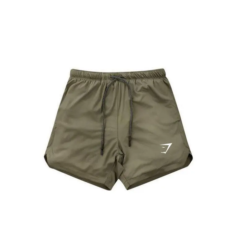 Men Summer Trendy Fitness Shorts Single Layer Mesh Breathable Quick Dry Athletic Shorts
