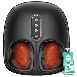 Nekteck mothersdaygift Shiatsu Foot Massager with Heat, Foot Massager Machine for Plantar Fasciitis, Neuropathy Pain, Deep Kneading, Air Compression, Remote APP Control, Gifts for Her Him, Fits Up to 13"